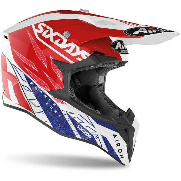 Airoh - Casque Wraap Six Days Blanc / Rouge / Bleu