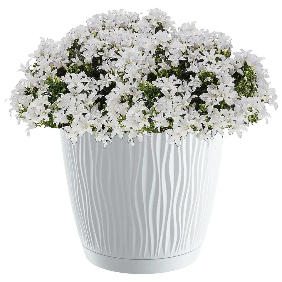 Prosperplast Plantenpot - kunststof - wit - D24 x H23 cm