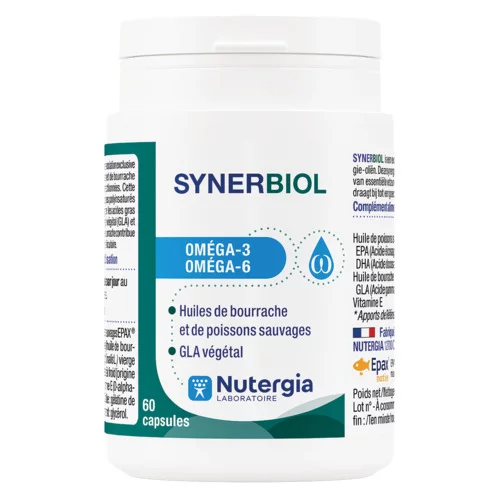 Ostéo-articulaire - SYNERBIOL -  Omega-6 et -3 - 60 Capsules