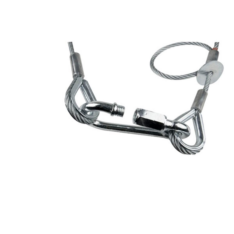 Showtec Saveking 5mm 1m safetykabel met rem 60 kg neutraal
