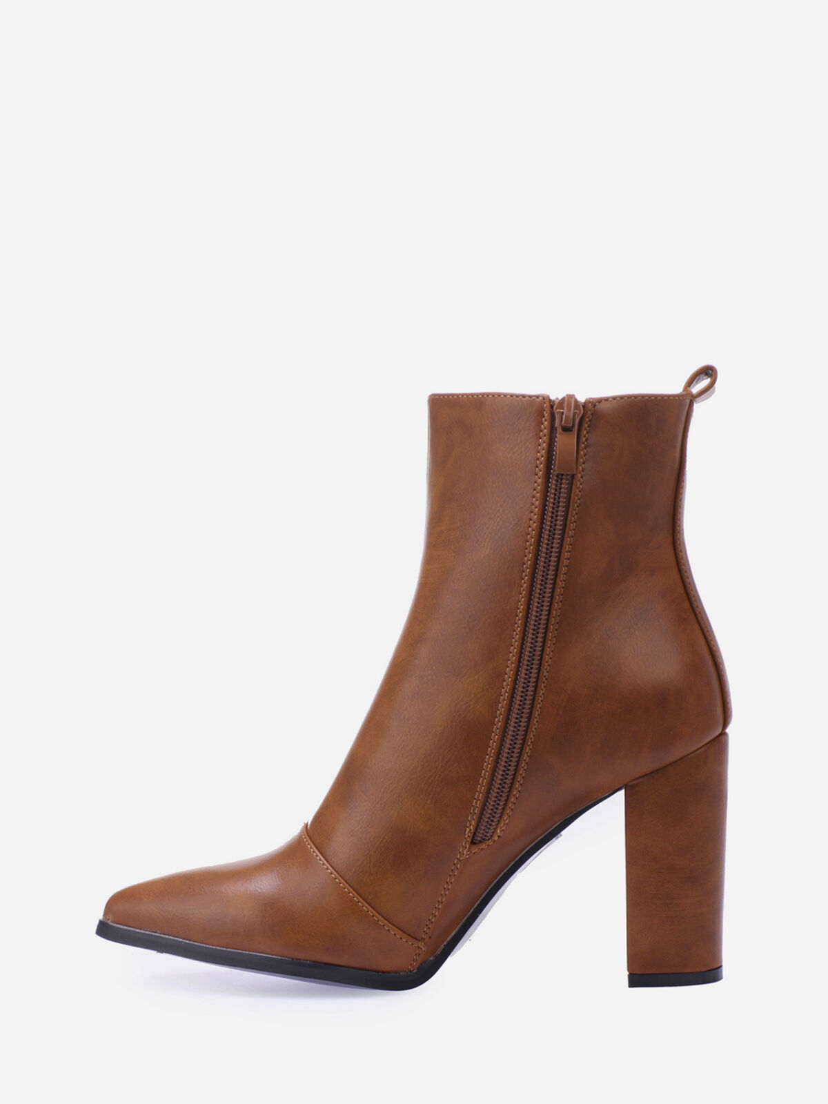 Bottines à talon- Camel