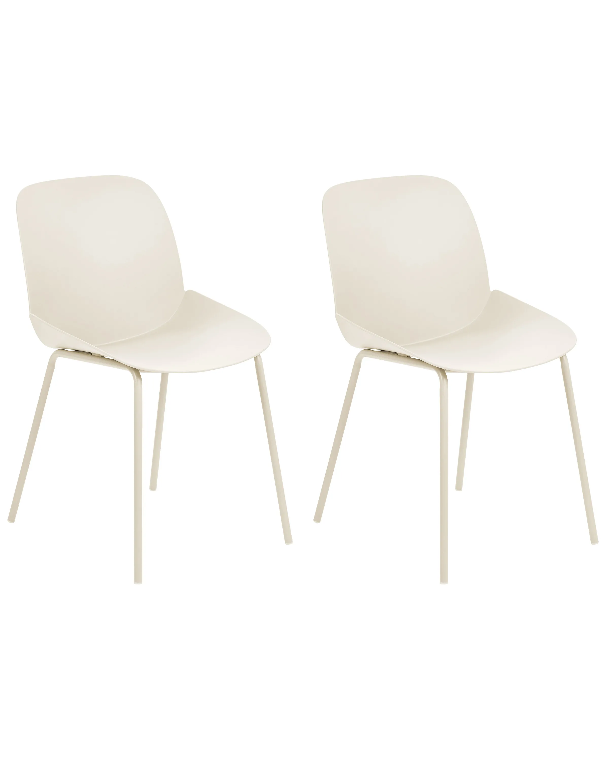 Set van 2 eetkamerstoelen MILACA Beige