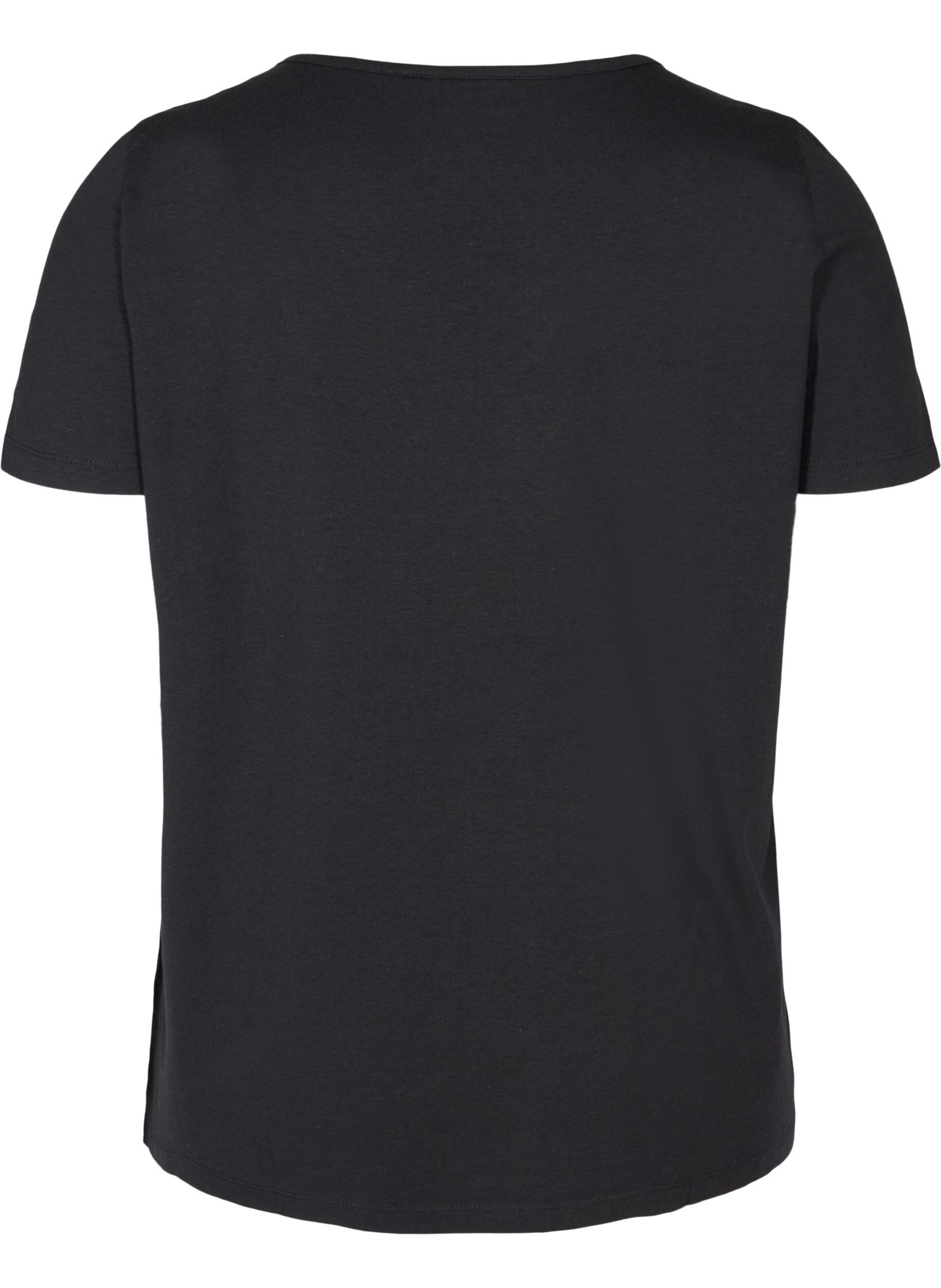 Kortærmet t-shirt med v-udskæring