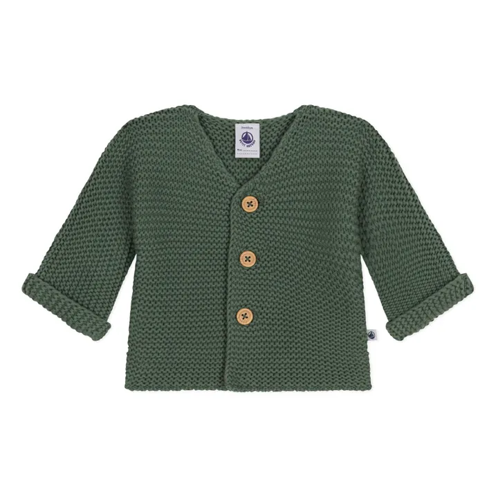 Petit Bateau Cardigan Mafa Point Mousse | Vert