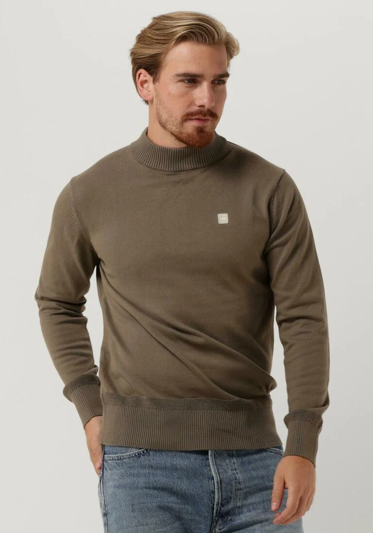 G-STAR RAW bruine g-star raw trui premium core mock knit