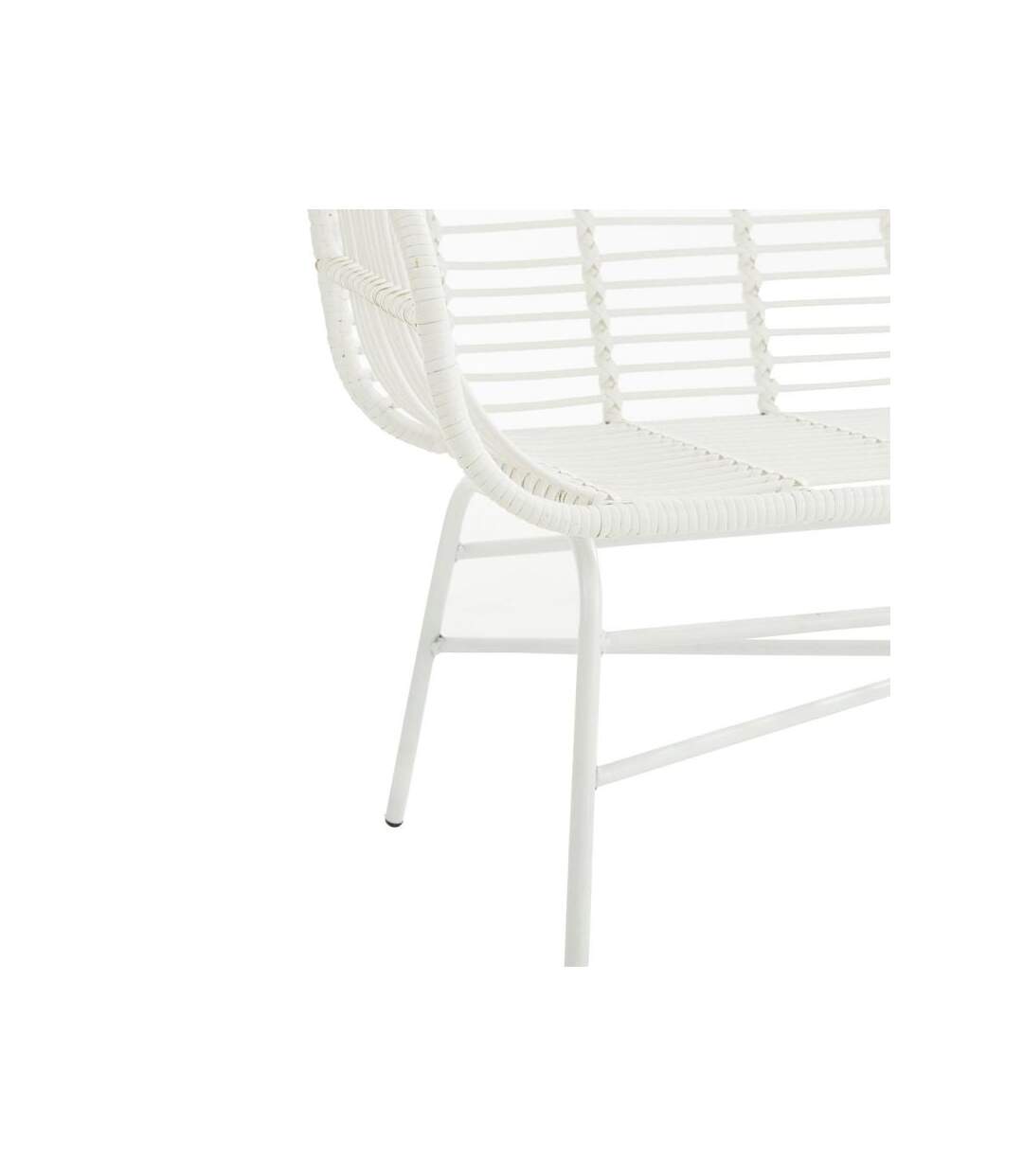 Paris Prix - Banc De Jardin Design celeste 128cm Blanc