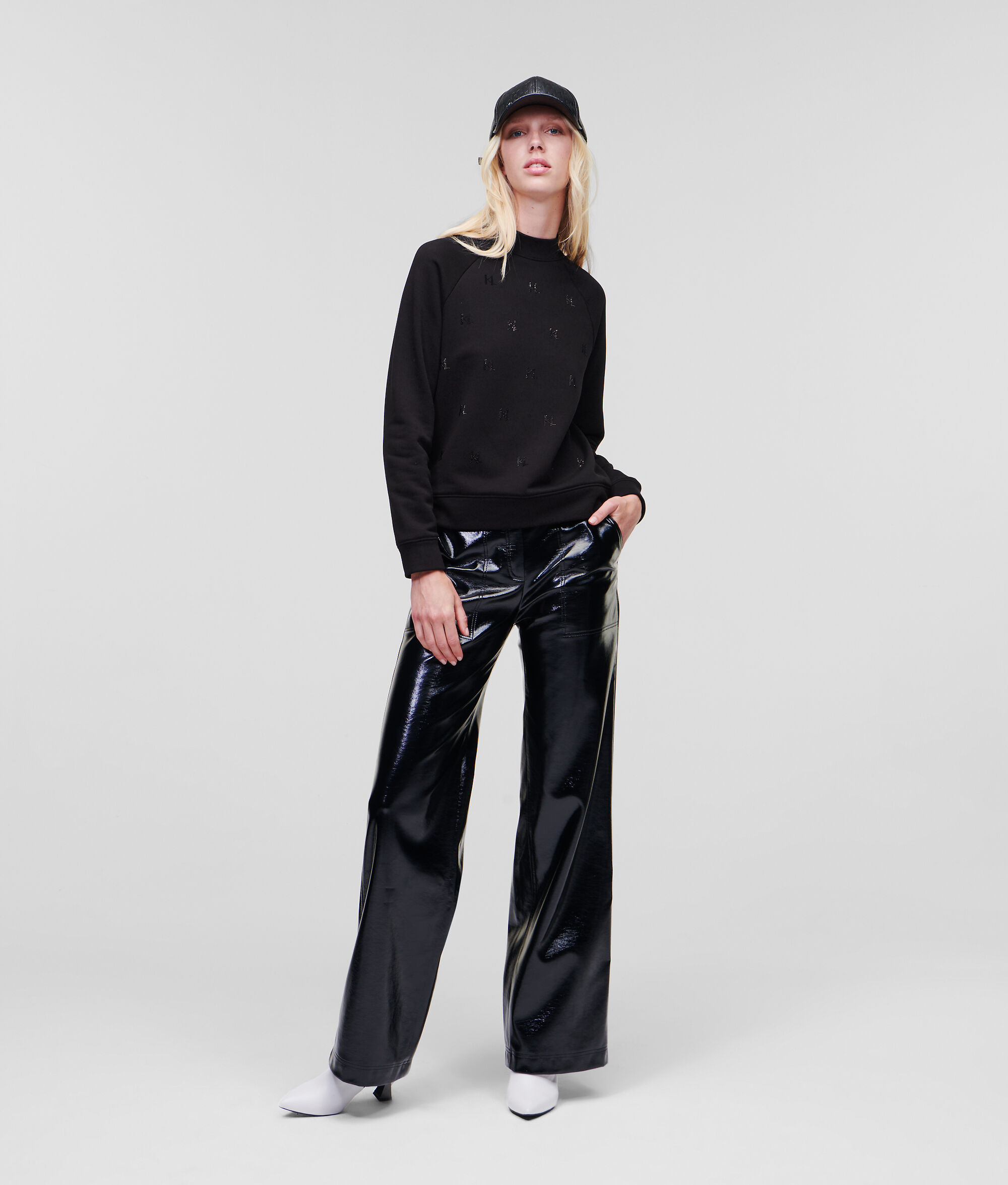SWEAT-SHIRT KL MONOGRAM EN STRASS