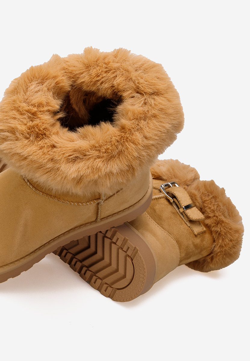 Bottes fourrées femmes chameau Cherina