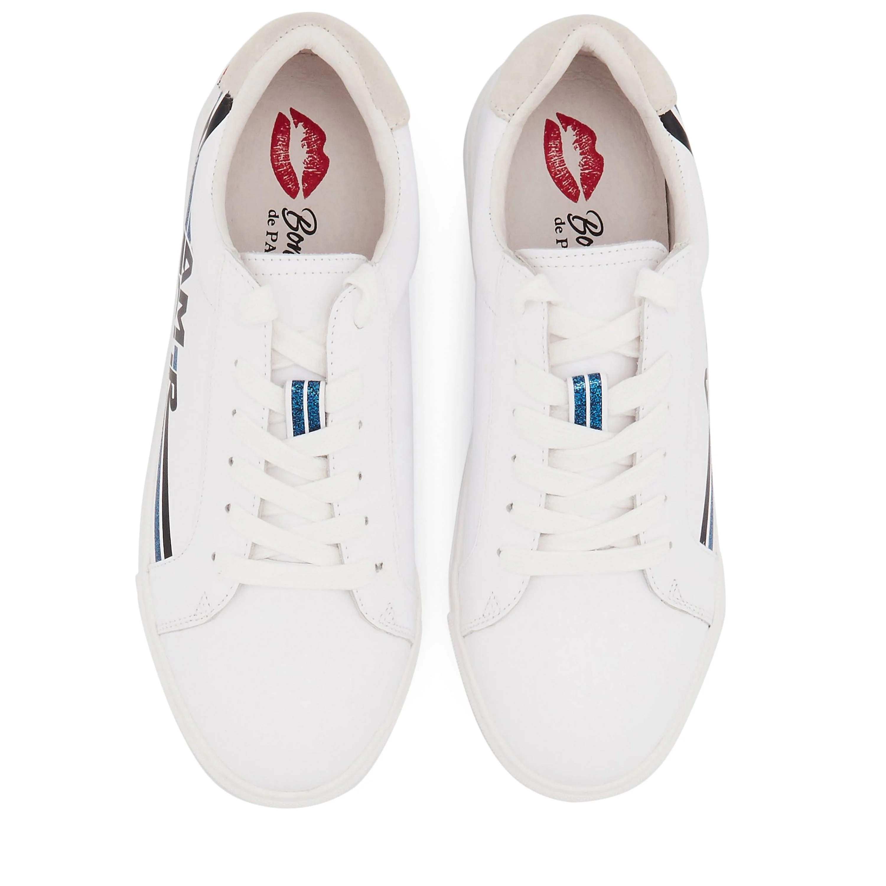 SIMONE RETRO AMOUR - Sneakers en cuir | Blanc