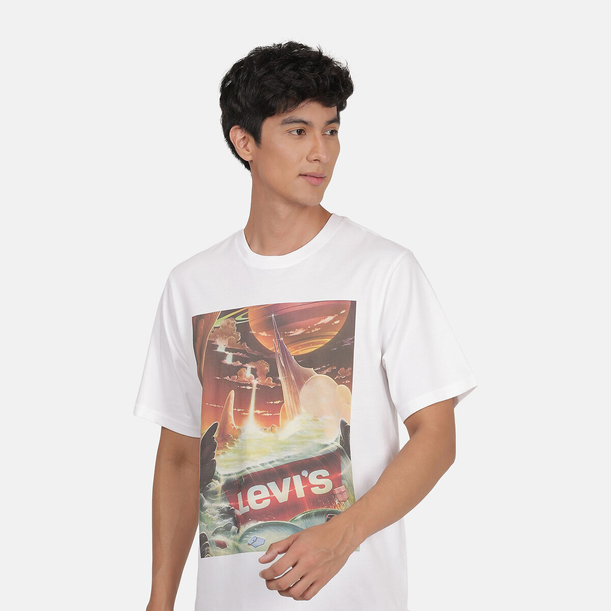 Camiseta LEVI'S de gola redonda folgada, estampa na frente