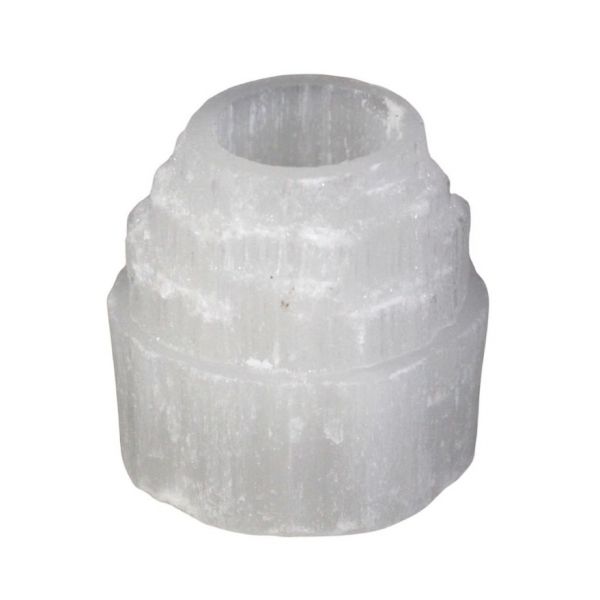 Awartisan Suporte Vela Topo Montanha Selenite 8cm