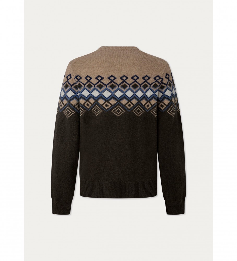 Hackett Jersey Fairisle cinza