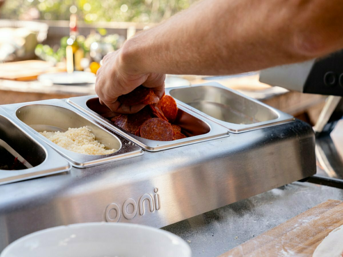 Ooni pizza topping station
