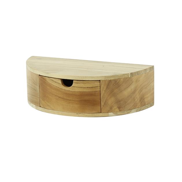 Hoyz - Nachtkastje 1L Curve - Massief Acacia Naturel