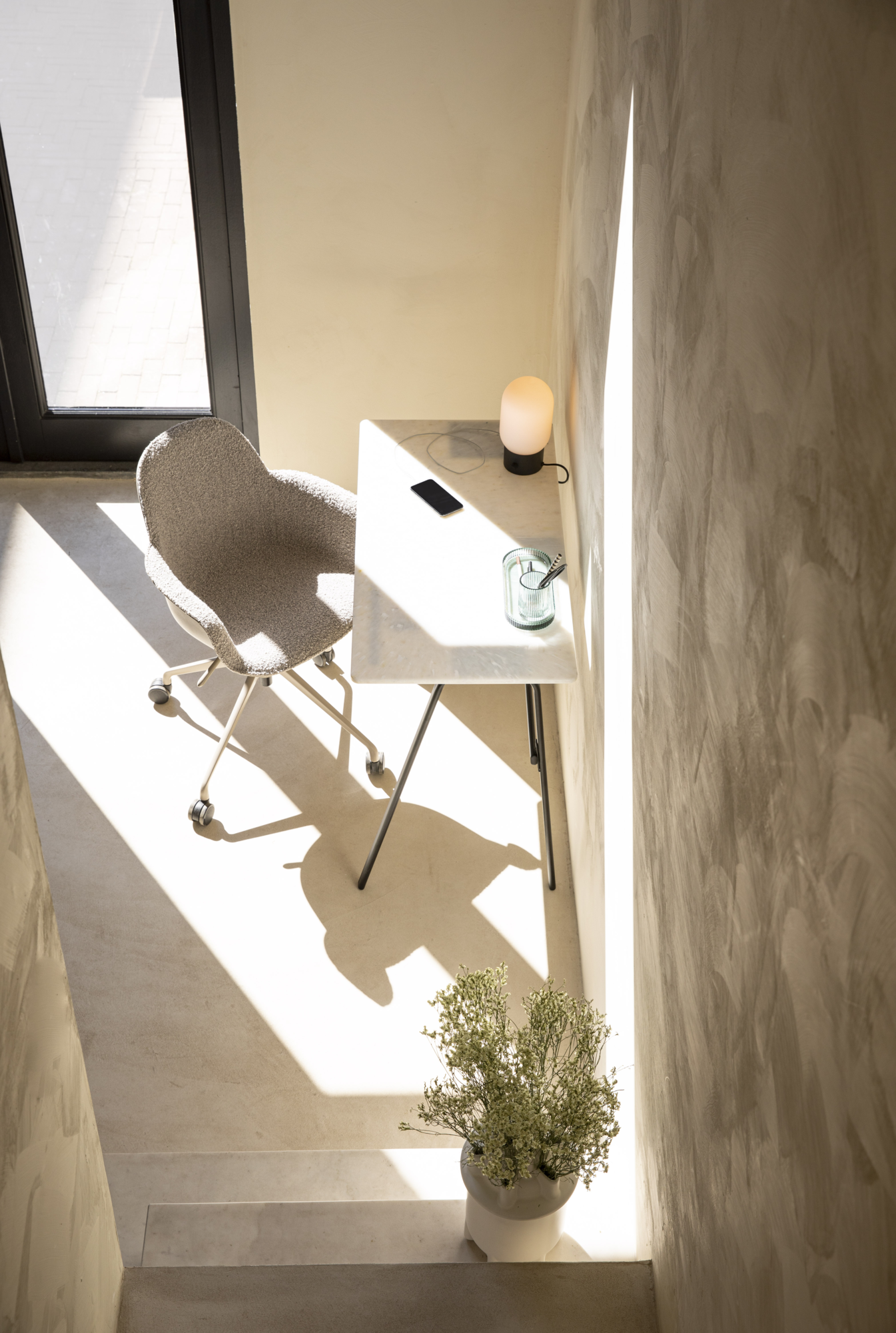 Bureaustoel Albert Kuip met armleuning taupe