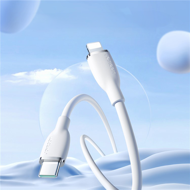 (1.2m) 30W USB C auf Lightning Ladekabel Silikon Datenkabel - Weiss