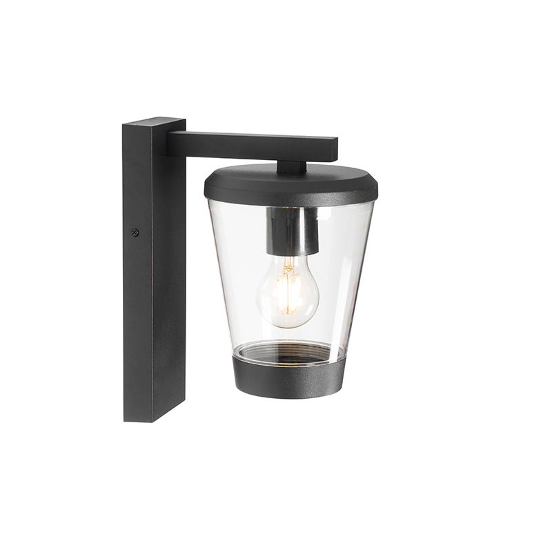 Moderne buiten wandlamp zwart IP44 - Joren
