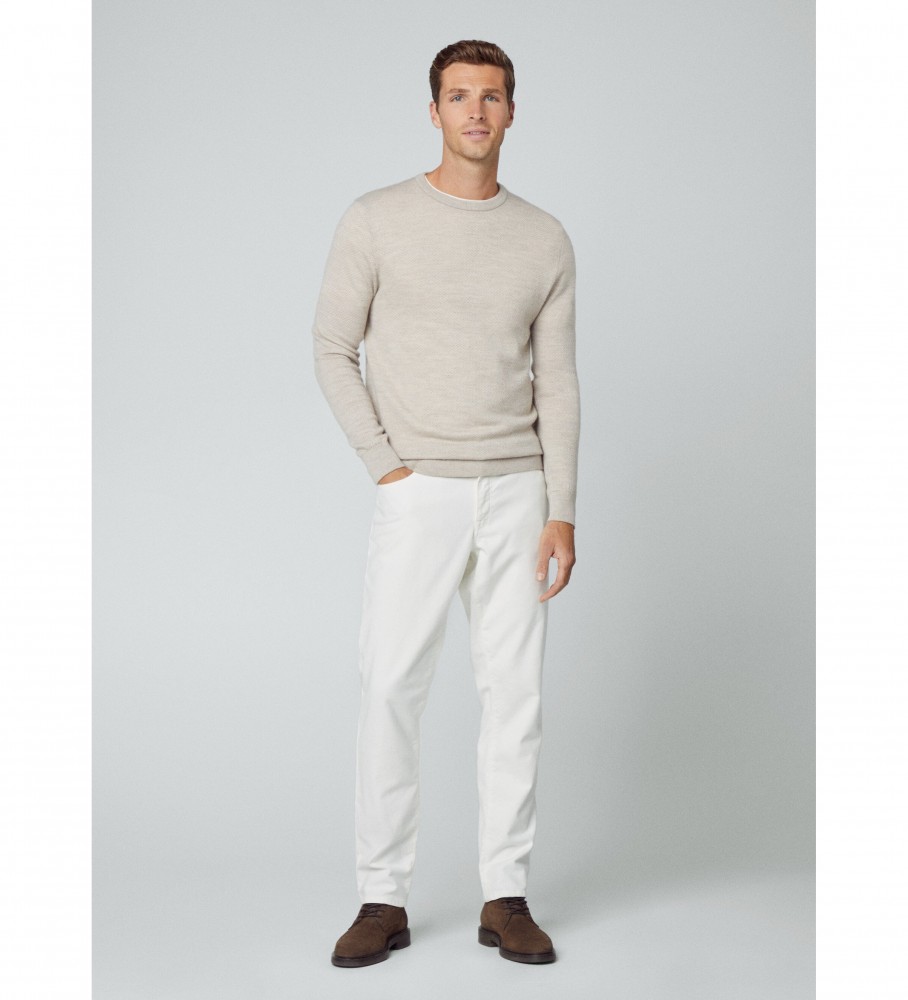 Suéter Hackett Herringbone Jacq Bege