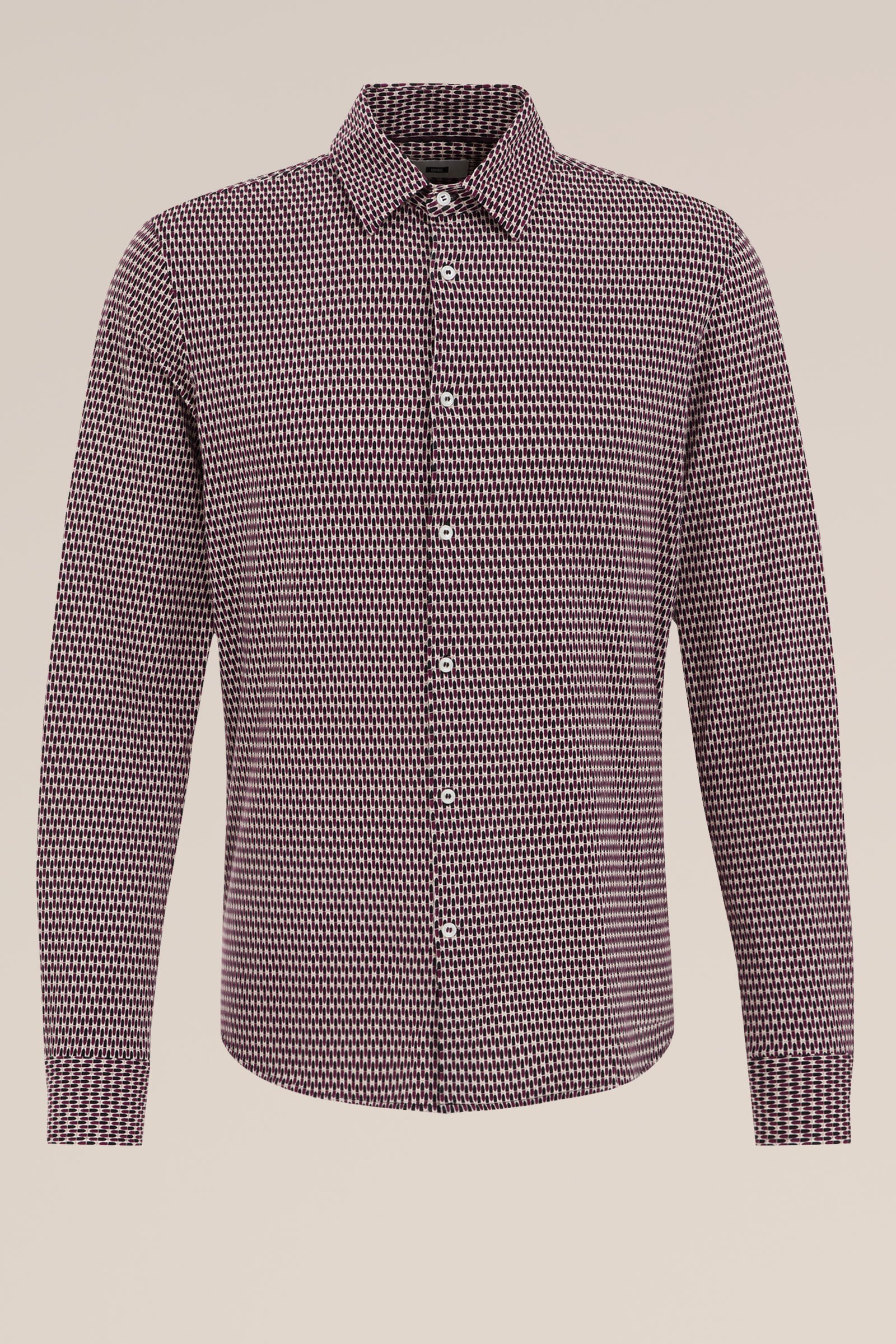 tall fit jersey overhemd met dessin WE Fashion Donkerpaars