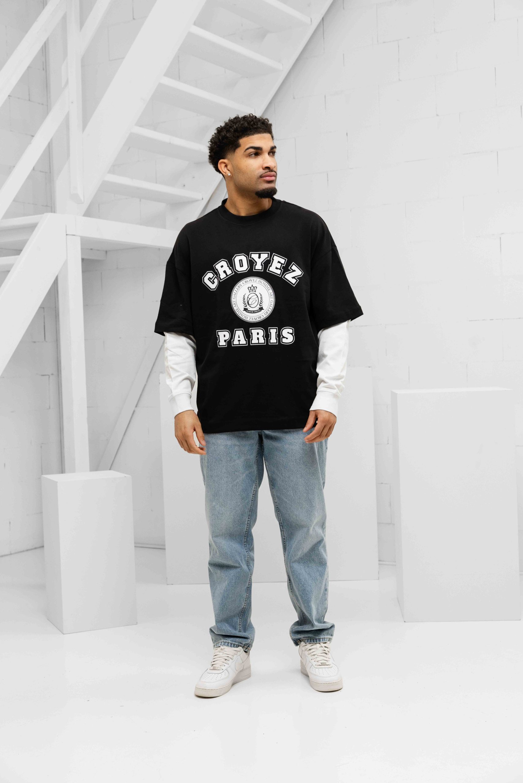 Croyez Bouclier Longsleeve Heren Zwart