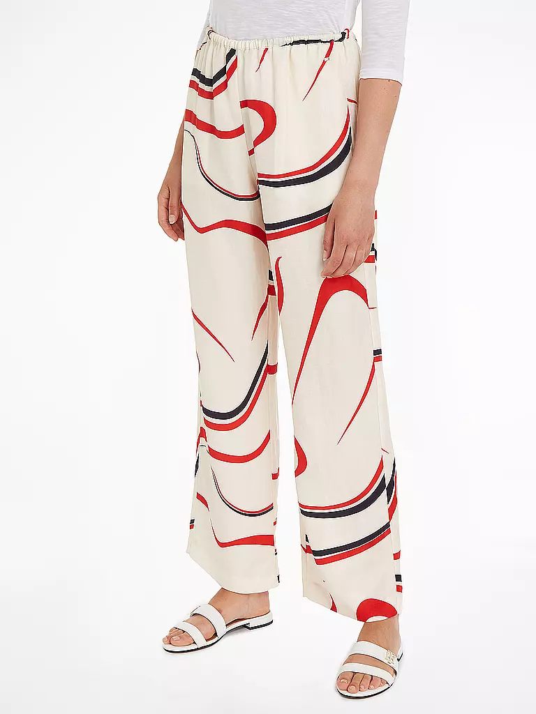 TOMMY HILFIGER Marlenehose weiss