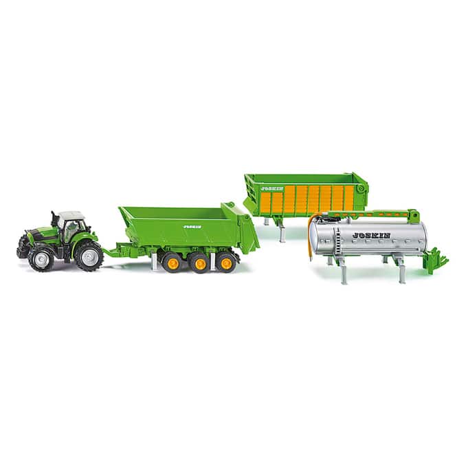 Siku Farmer 1848 - Deutz-Fahr mit Joskin Anhängerset - 1:87