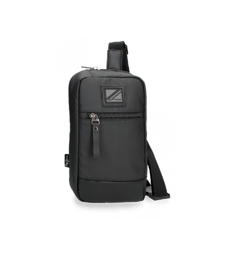Bolsa transversal Pepe Jeans Riorena Straps, preta