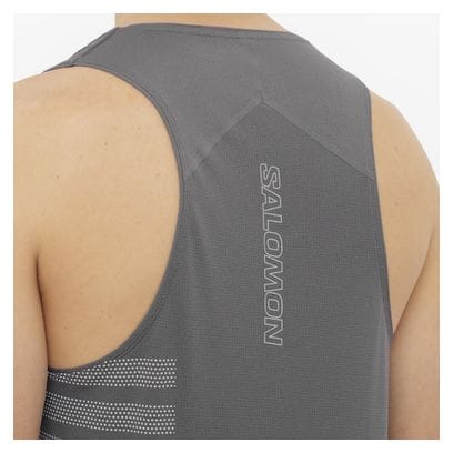 Débardeur Salomon Sense Aero Graphic Gris/Blanc Homme