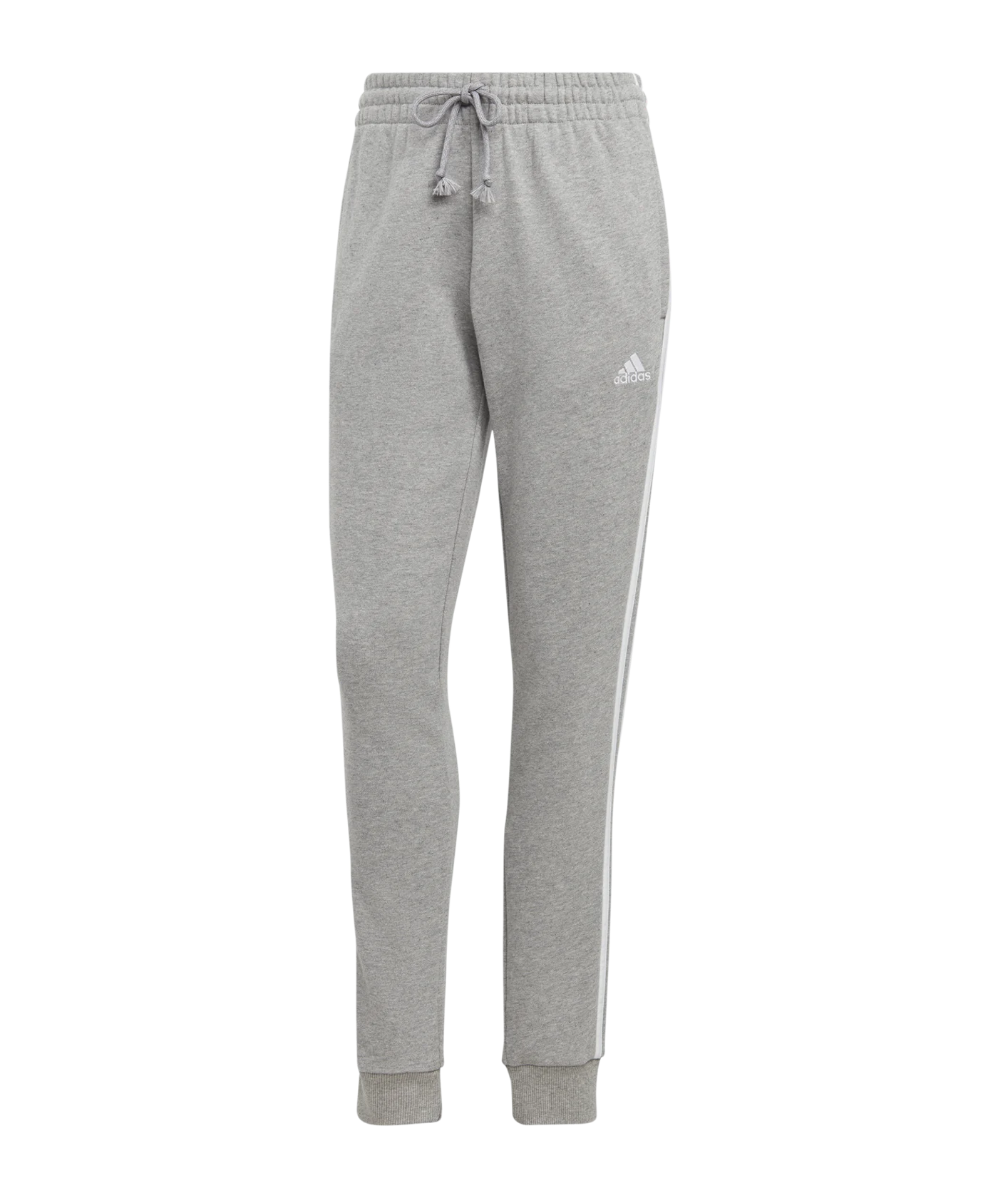 adidas Essentials 3-Stripes French Terry Cuffed Pants Grey