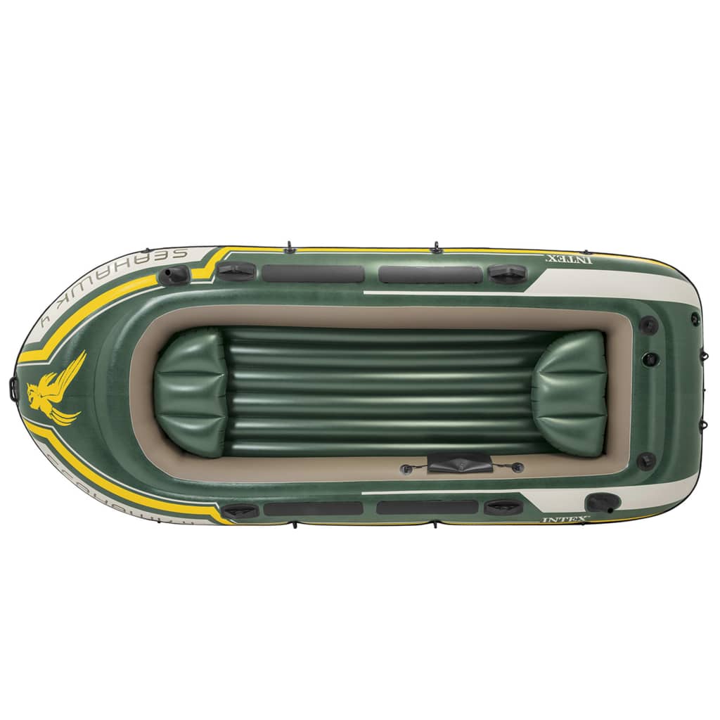Conjunto de barco inflável Intex Seahawk 4 com remos e bomba.