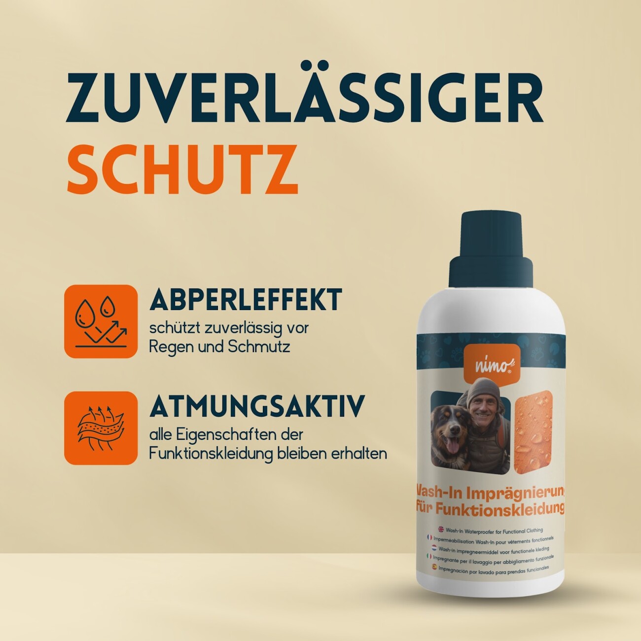 nimo Wash-In Imprägnierung für Funktionsbekleidung 500 ml