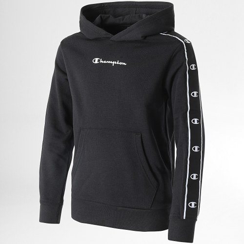 Sweat Capuche A Bandes Enfant 306320 Noir