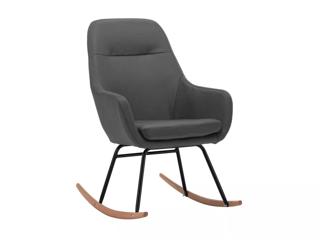Chaise à bascule Gris foncé Tissu