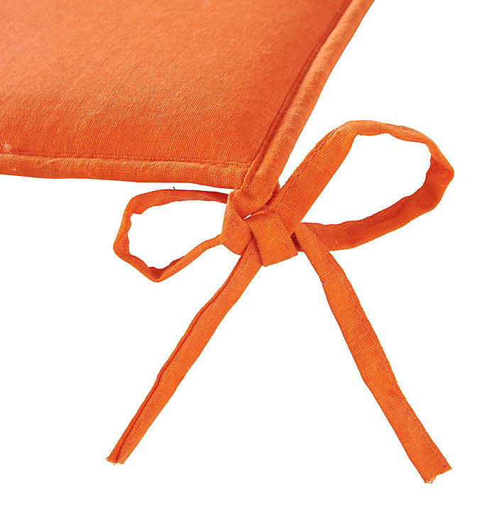 Galette de chaise carrée Cocos orange