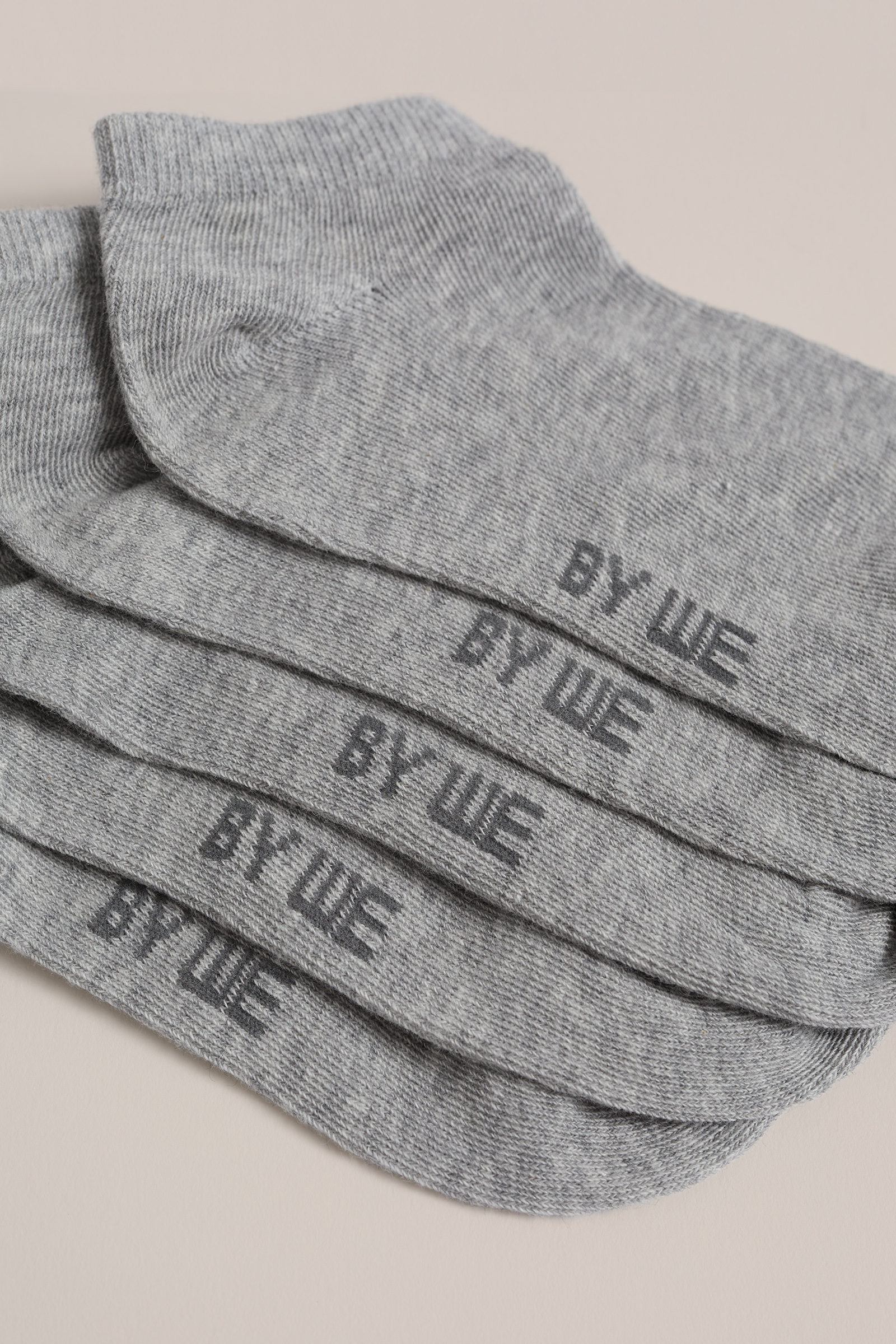 Jongens sokken, 5-pack WE Fashion Lichtgrijs