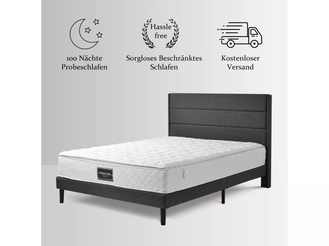 Matelas 90 x 200 cm ressorts ensachés 7 zones et mousse haute résilience ép.25cm - Merax