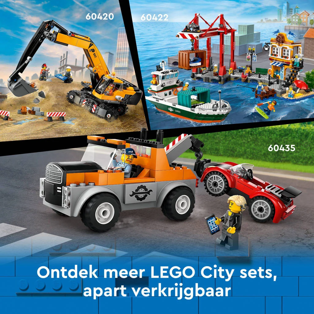 Haven met vrachtschip, Boot Speelgoed voor Kinderen 60422