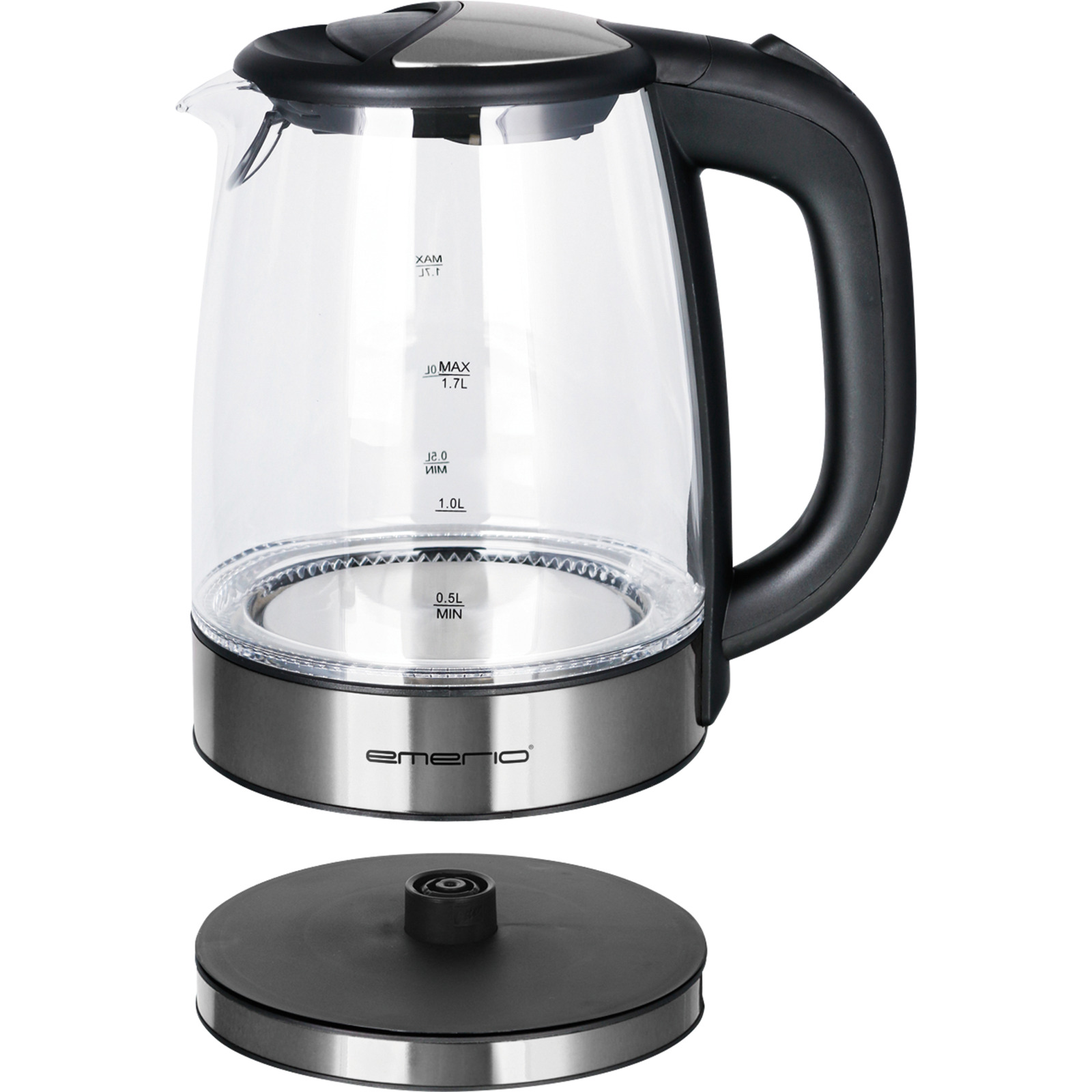 EMERIO Wasserkocher silber 1.7 lt
