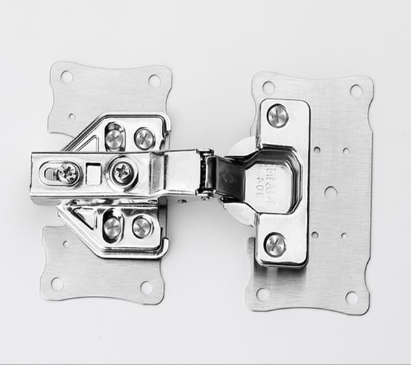 INF Reparasjonsplate for møbelhengsler 9x5 cm rustfritt stål 6-pakke