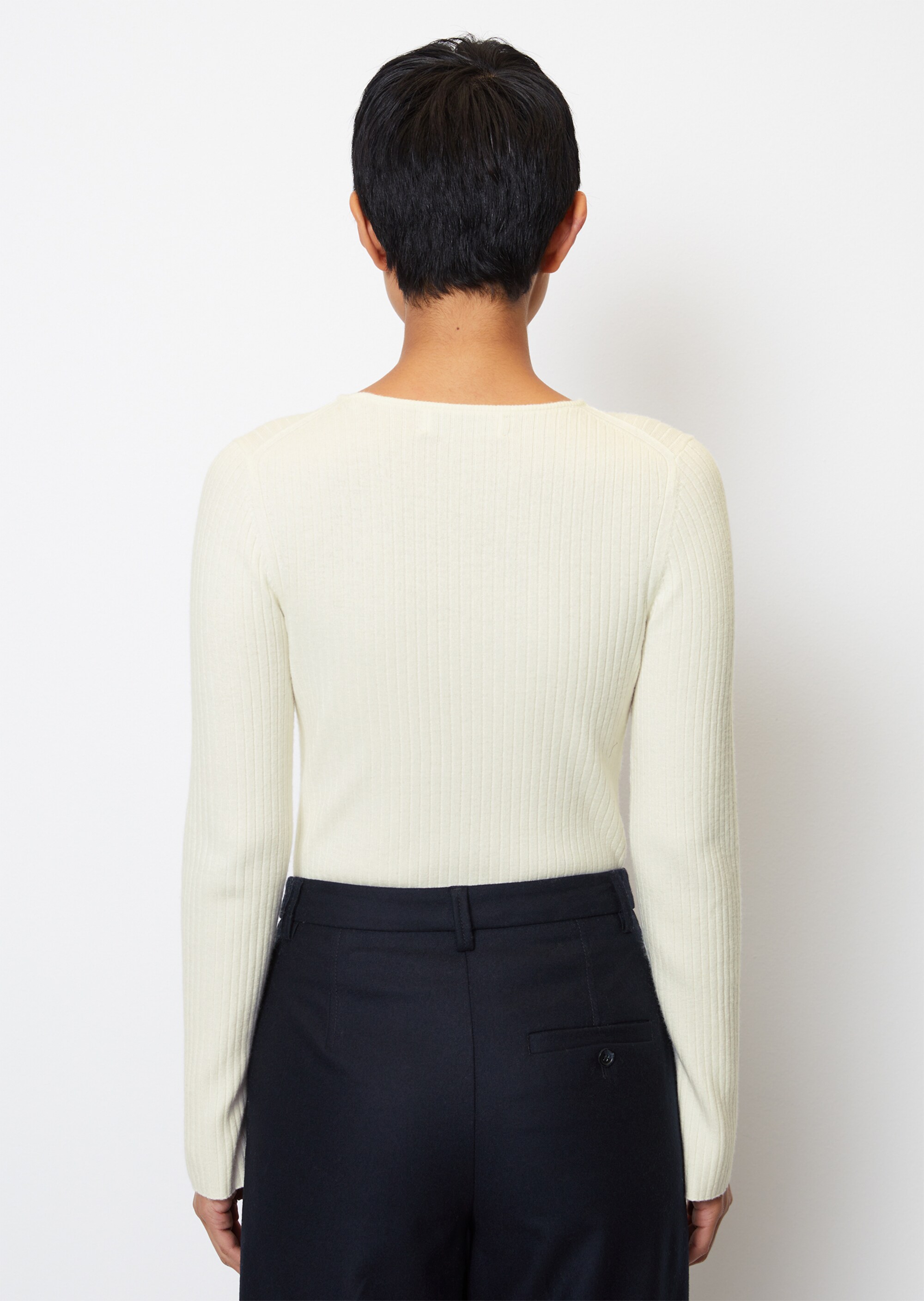 Feinstrickpullover slim aus softem Wolle-Viskose-Kaschmir-Mix