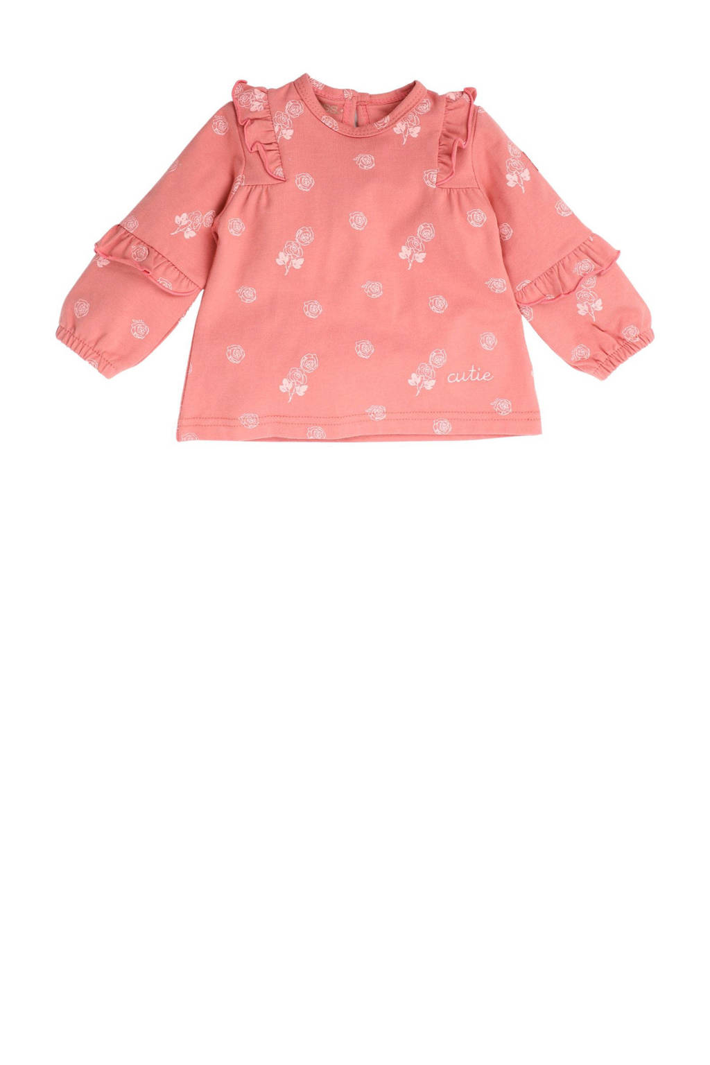 BESS baby gebloemde longsleeve roze
