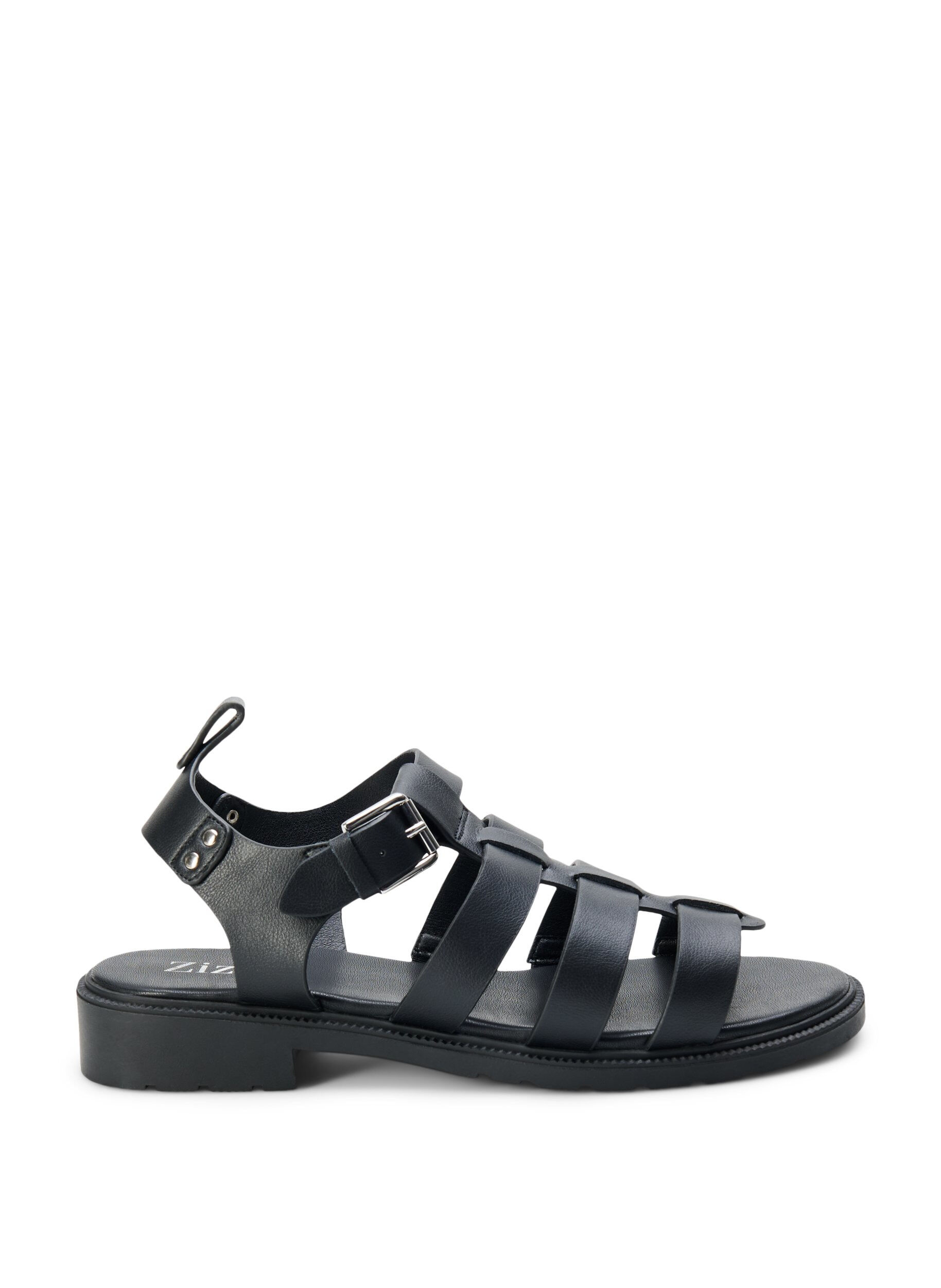 Wide fit - Læder sandal