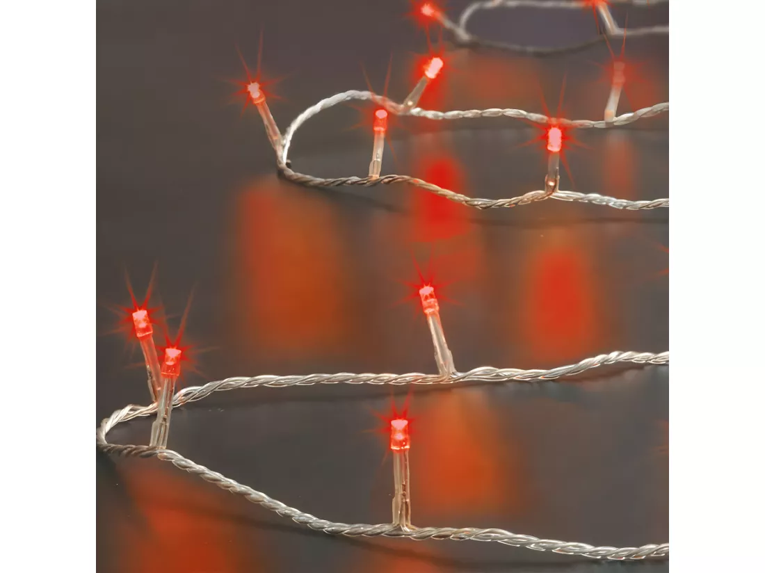 Guirlande Lumineuse Extérieur 50 mètres 500 LED Rouge 8 jeux de lumière