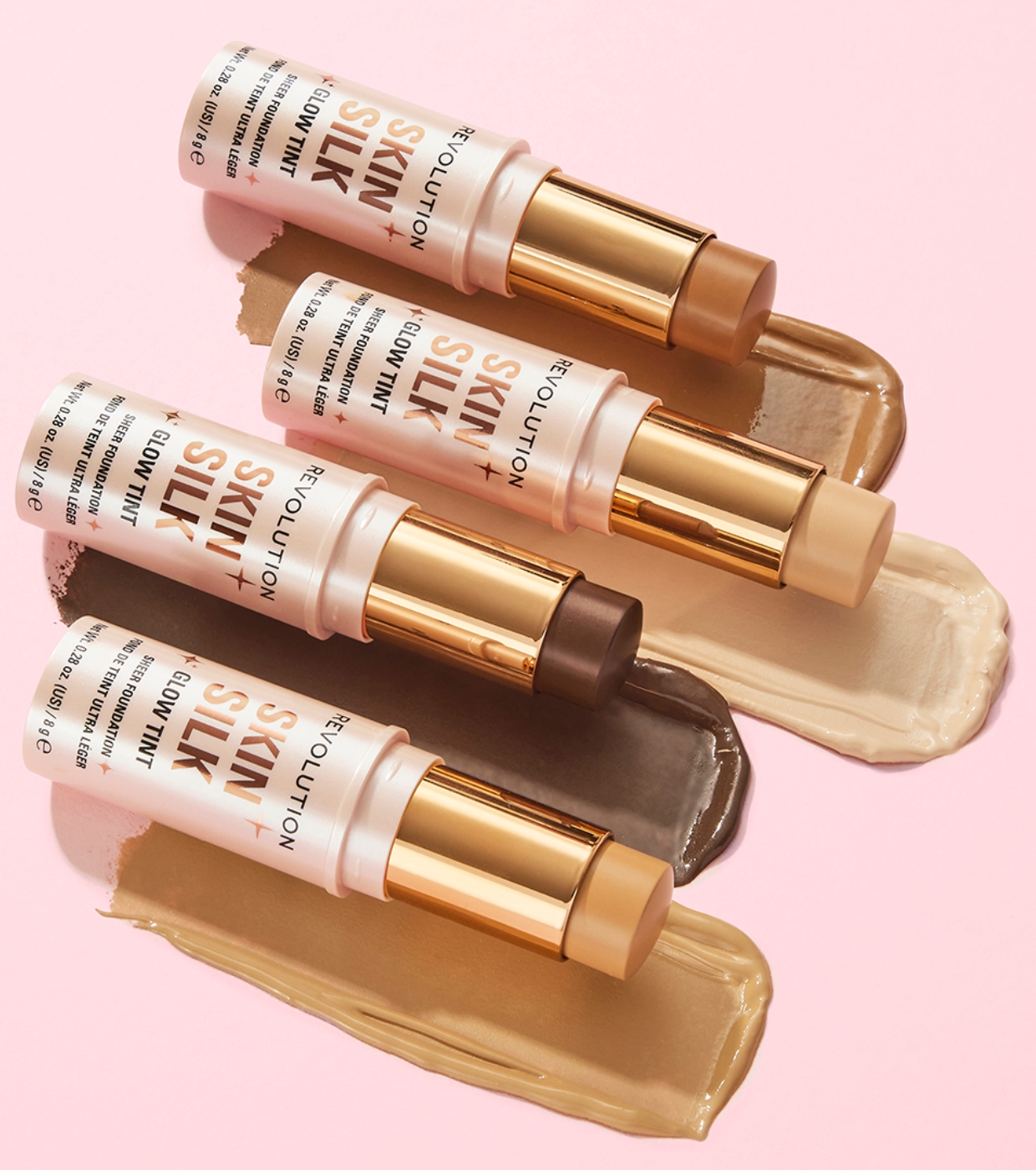 Makeup Revolution - Base de maquiagem em bastão Skin Silk Glow Tint Sheer Foundation - Light Neutral