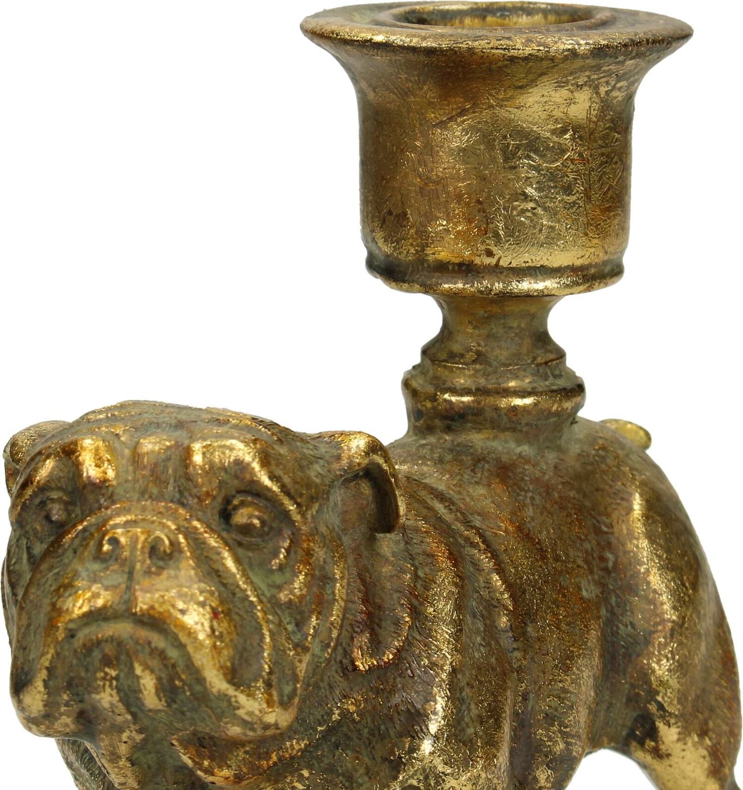 HD Collection kandelaar Zoo goud 12 x 6,5 x 11,2 cm