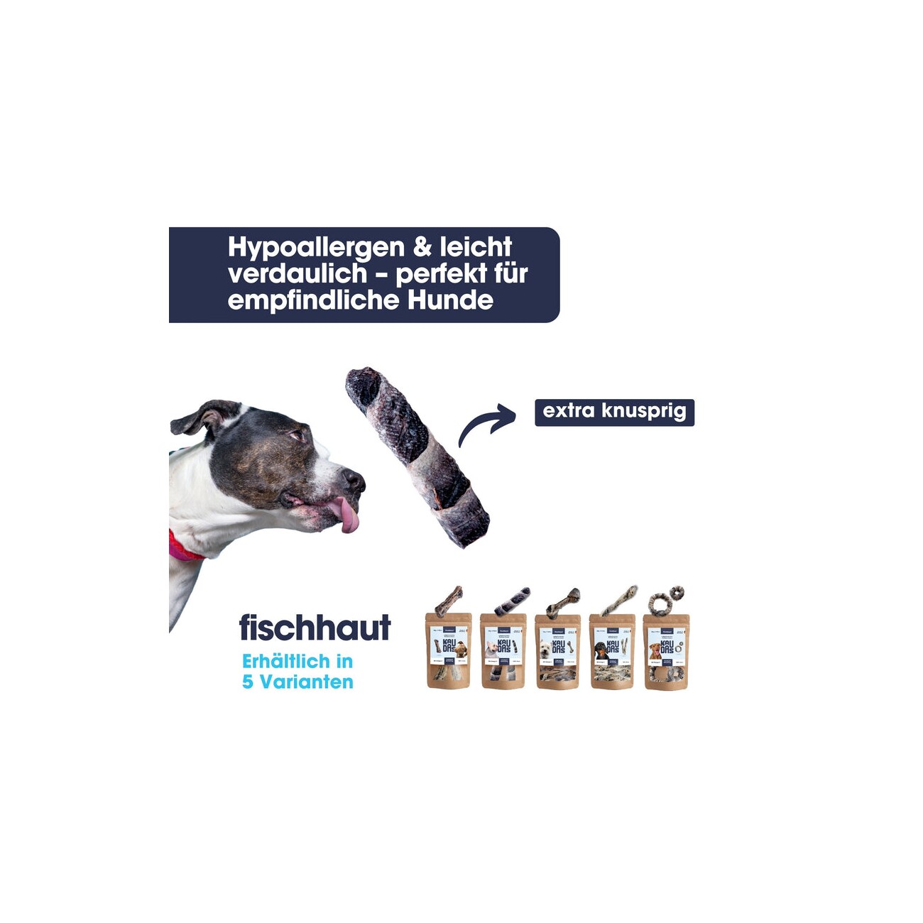 KAUDAS Fischhaut Fit-Knusper Riegel 2x50 g
