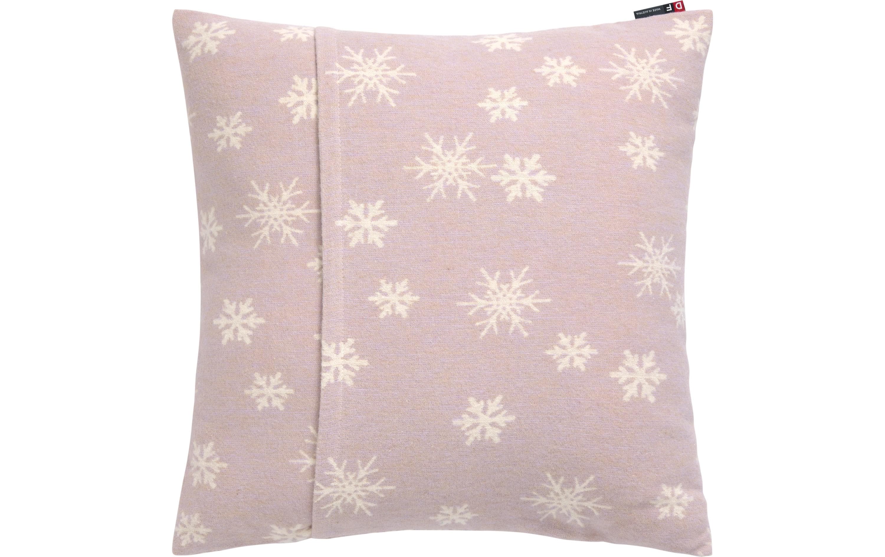 Kissenbezug Baby it's cold outside 50 x 50 cm, Rosa/WeissWeiche Kissenhülle