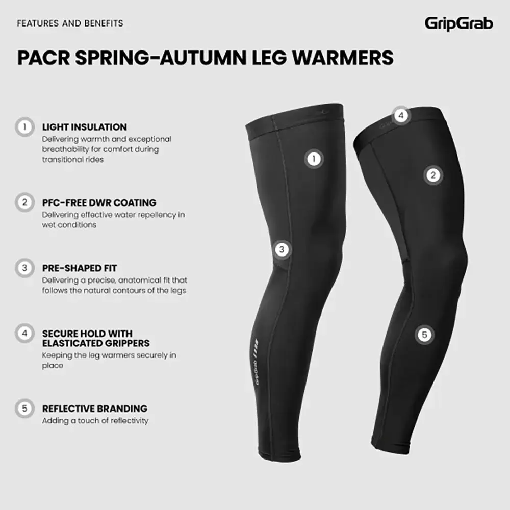 GripGrab PACR Spring-Autumn Beenwarmers Zwart
