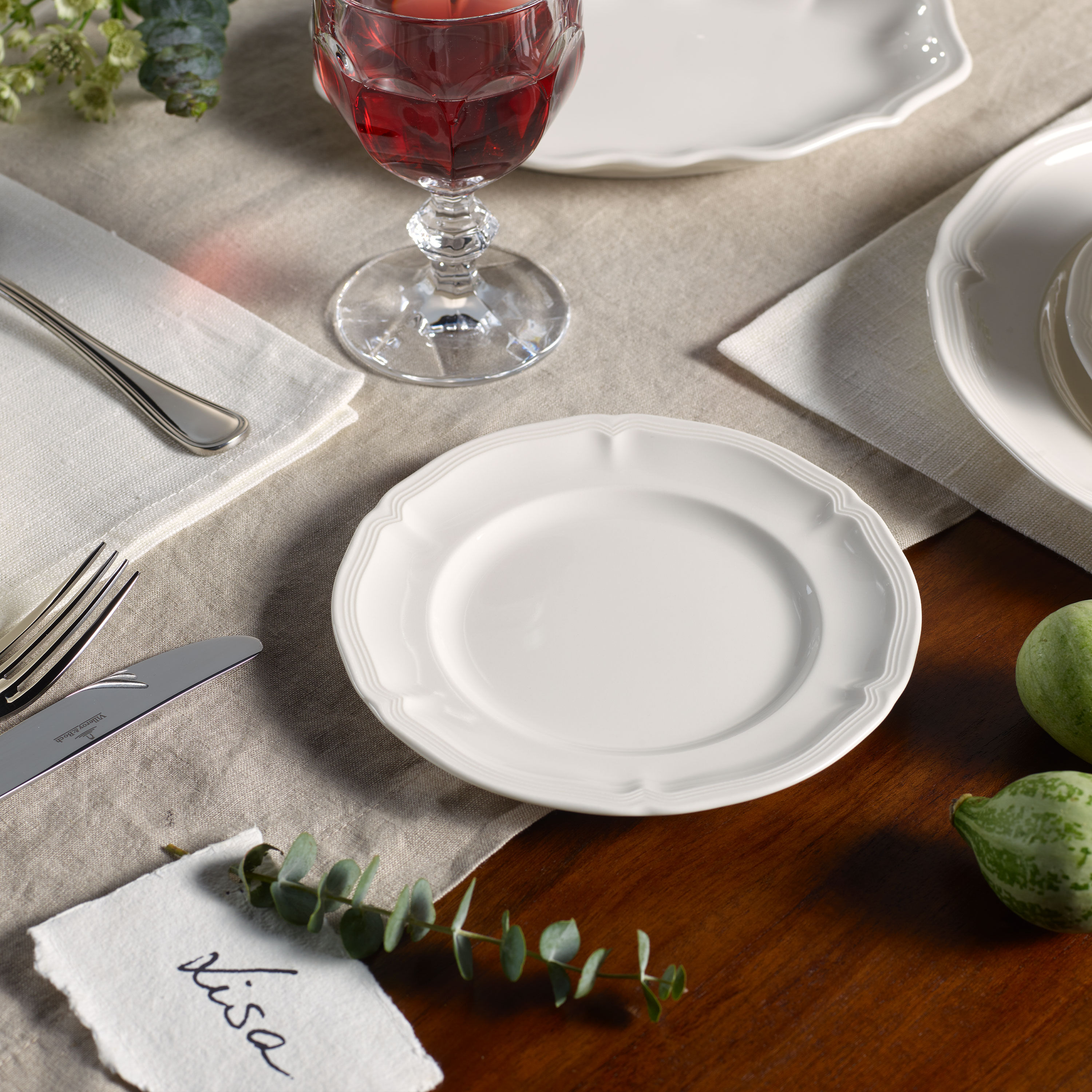 Manoir Plate set White, Premium Porcelain