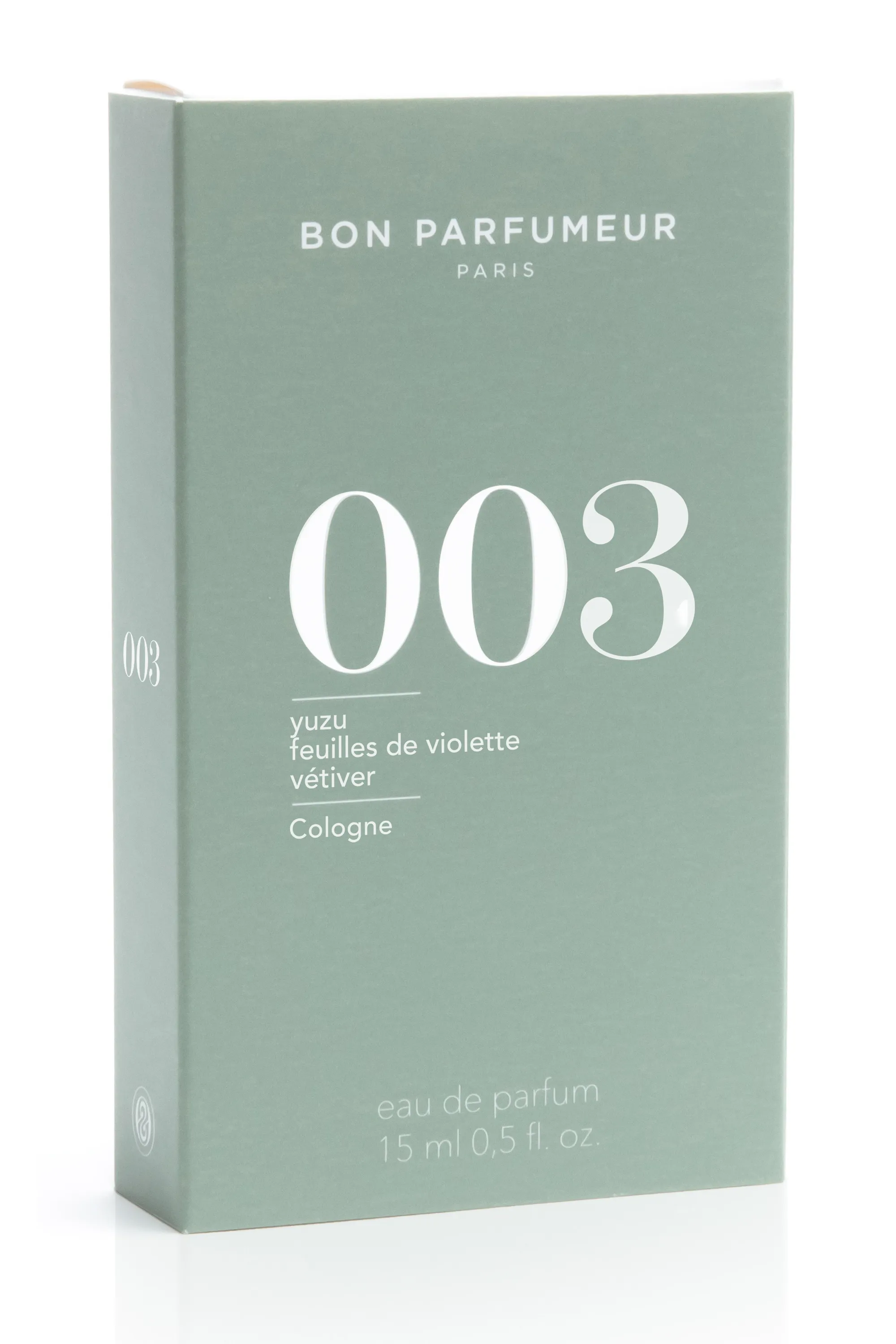 Bon Parfumeur Paris 003 Yuzu feuille de violette vétiver Eau de Cologne-100 ml